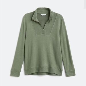 Olive Green Quarter Zip Sweater